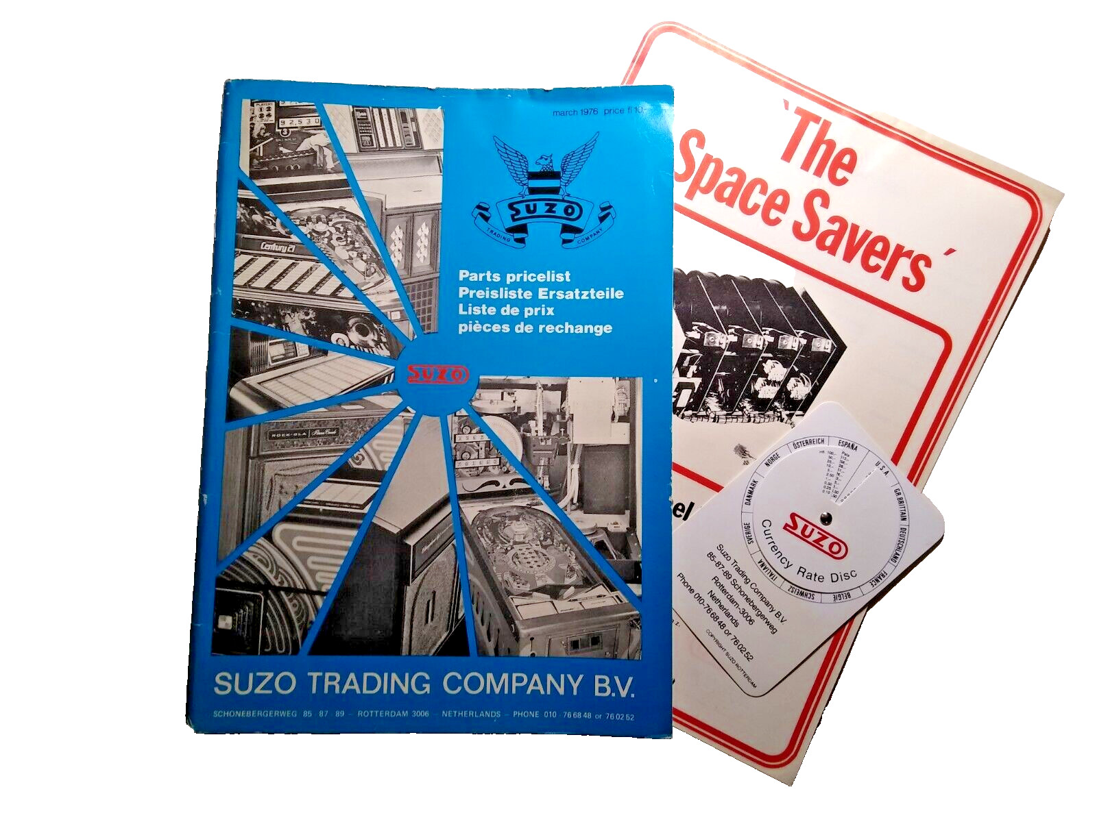 Suzo Trading Company 1976 Vintage Amusement Arcade Pinball Parts Price Catalog