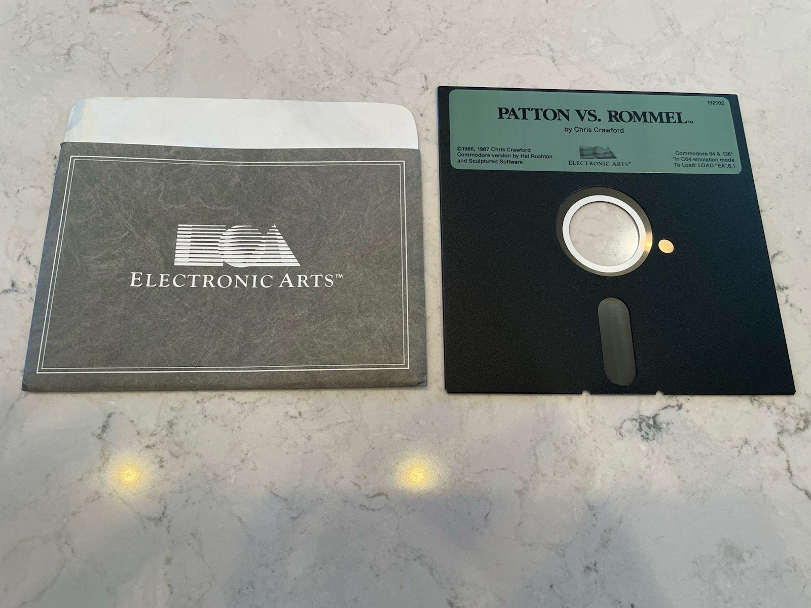 COMMODORE 64 PATTON VS ROMMEL-ELECTRONIC ARTS-TESTED-EXCELLENT CONDITION!
