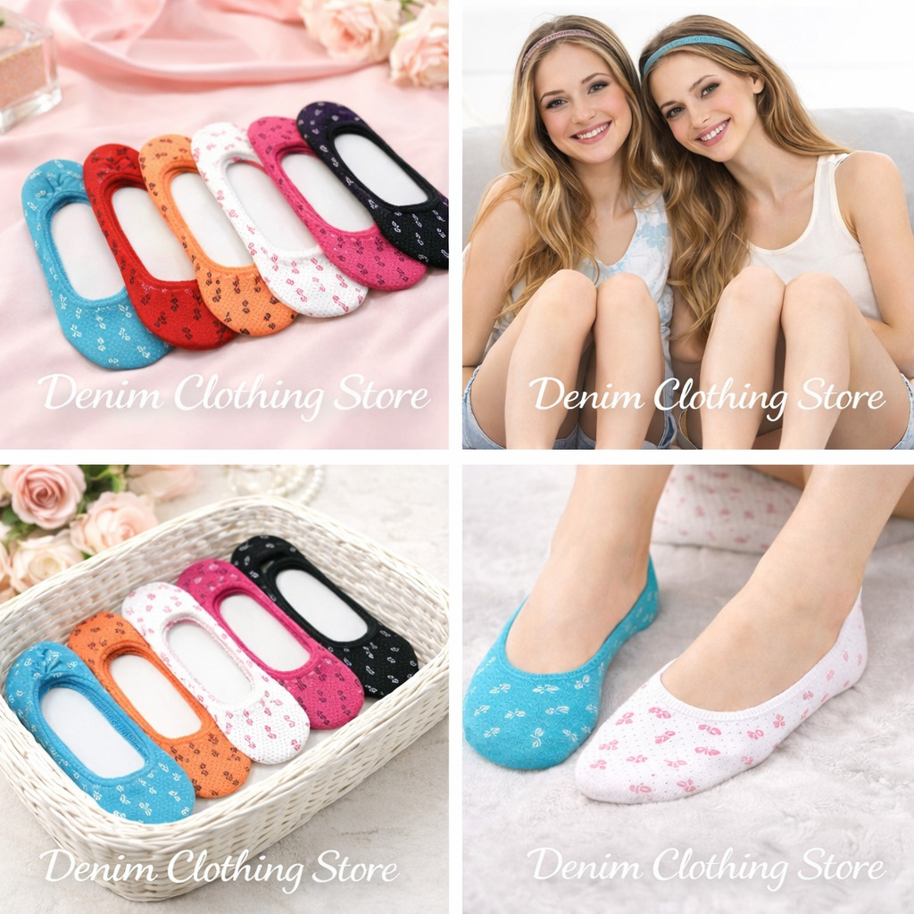 6 Pairs Women's Bows Loafer Boat Invisible Ultra Low Cut No Show Socks Girl Lot