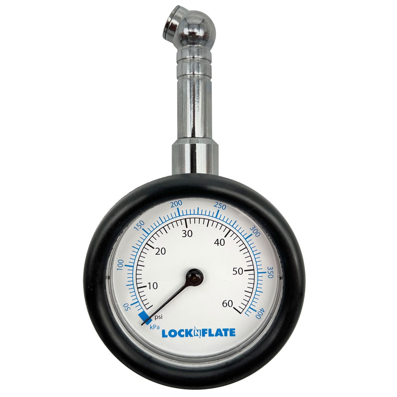 LockNFlate Tire Pressure Gauge (Dial)