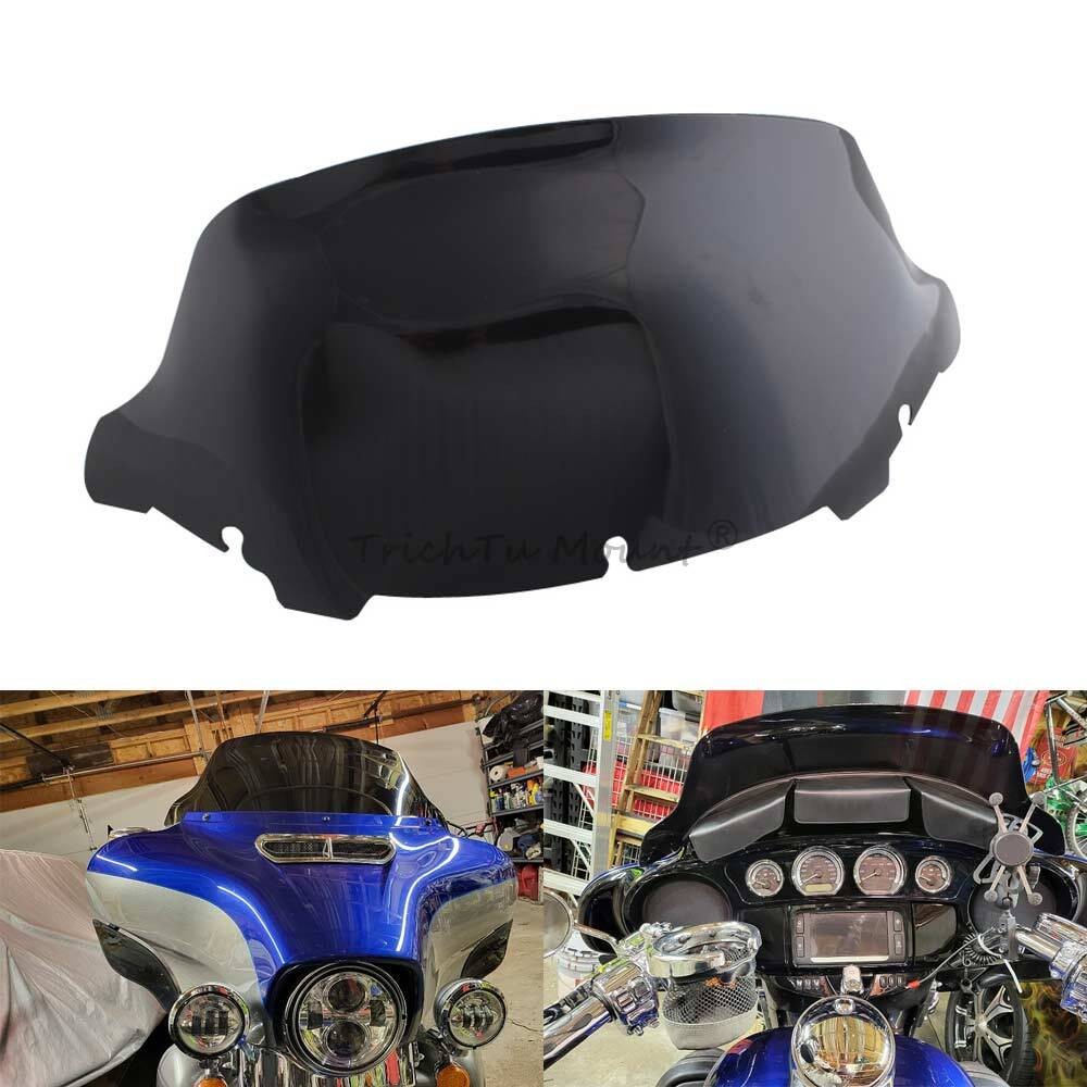 Black 10.5" Windshield Windscreen for Harley Touring Street Glide FLHX/I 14-23