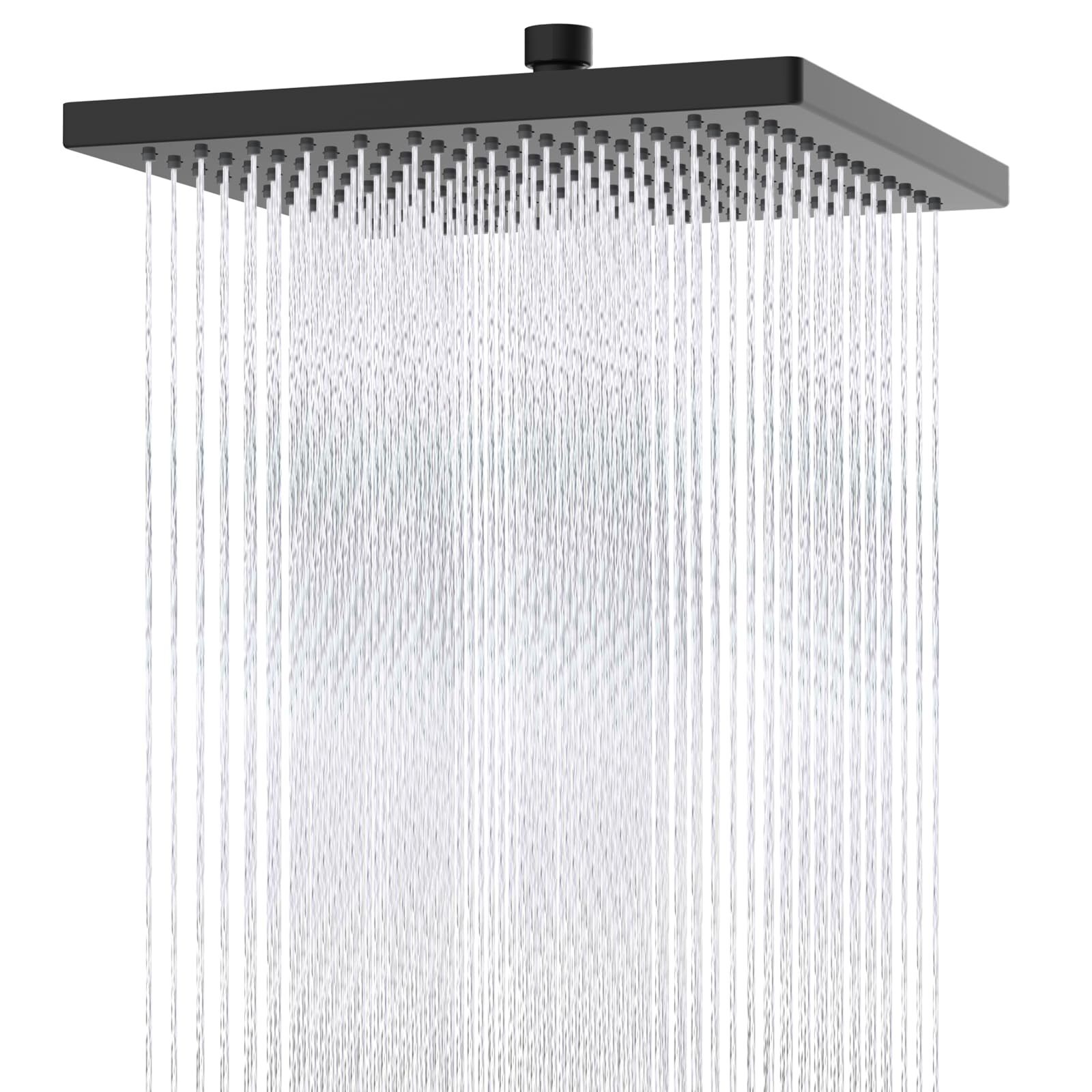 12'' Thickness Metal Rainfall Shower Head Square Large High Pressure Shower Head
