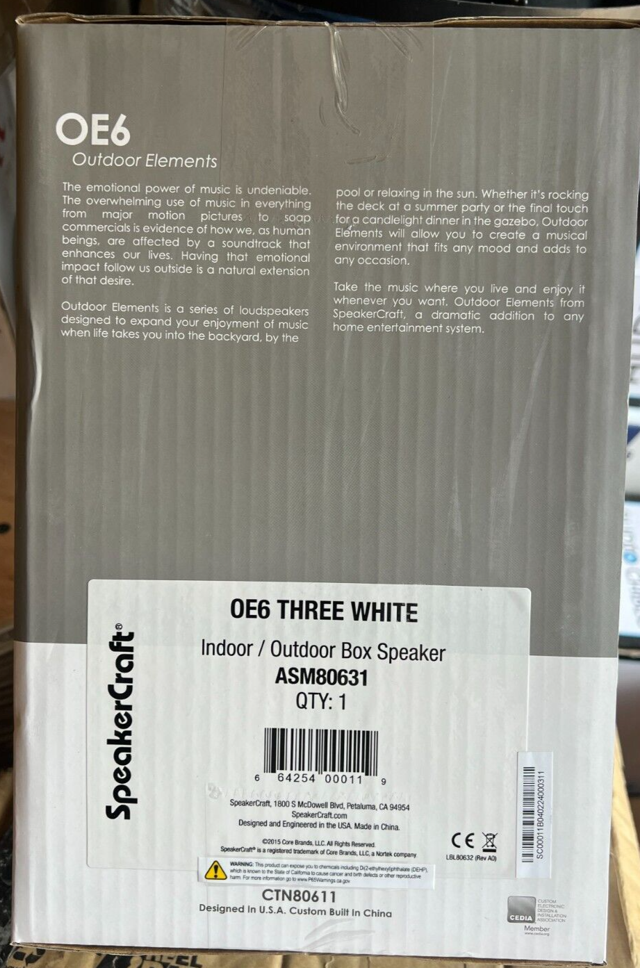 Speakercraft OE6 Three, in White ASM80631