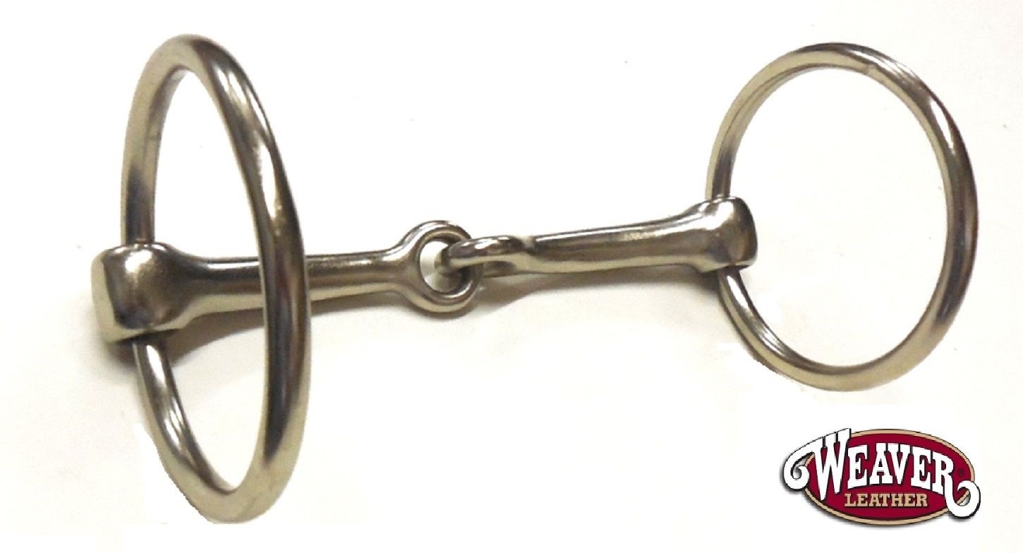 Ring Snaffle Bit Nickel Plated Malleable Iron 5" Mouth by Weaver New
