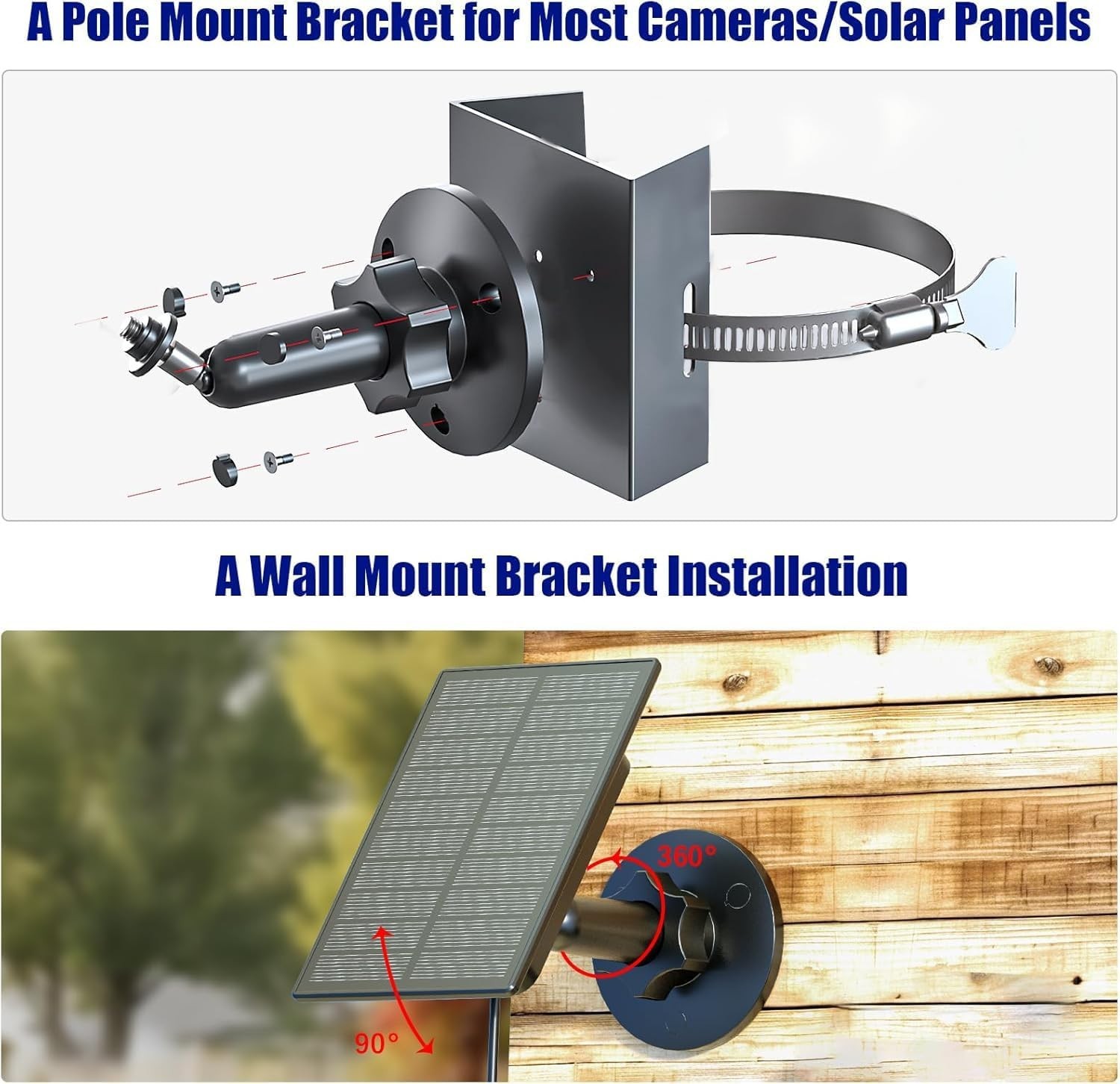 Universal Security Camera Mount for Blink, Eufy & Wyze with Nylon Straps - Black