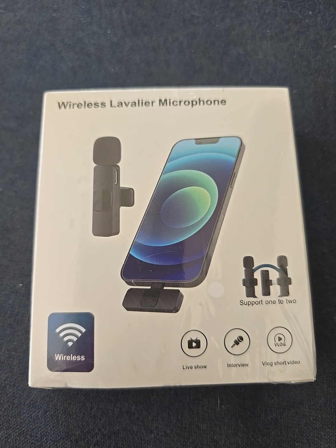 Wireless Lavalier Microphone Capture Audio Type C Support 1 To 2 Sealed NIB
