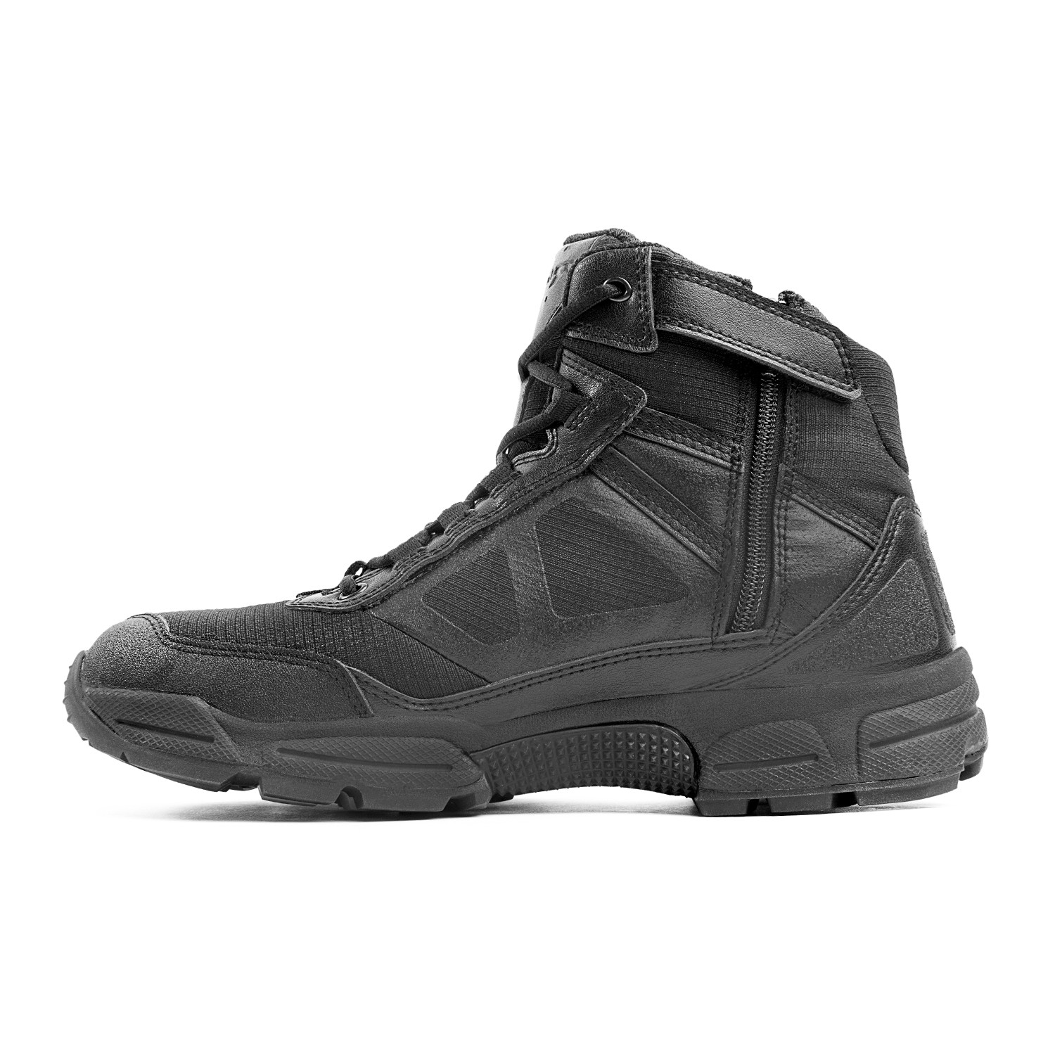 Ridge Men 6" Breathable Leather Non-Slip Tactical Military Work Black Shoe Boot