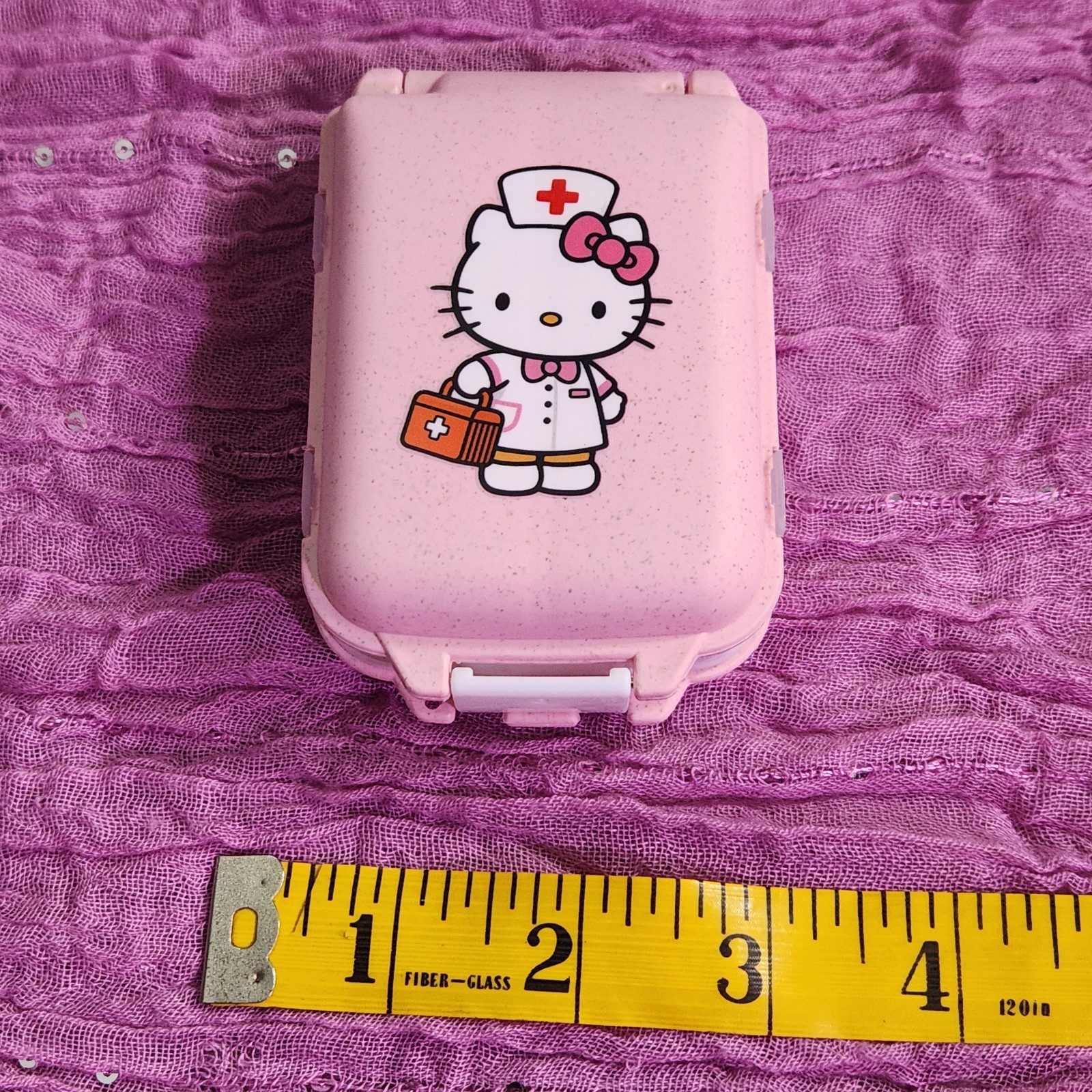 Hello Kitty Doctor Nurse Pill Trinket Carrier NWT Travel Case Sanrio New Pills