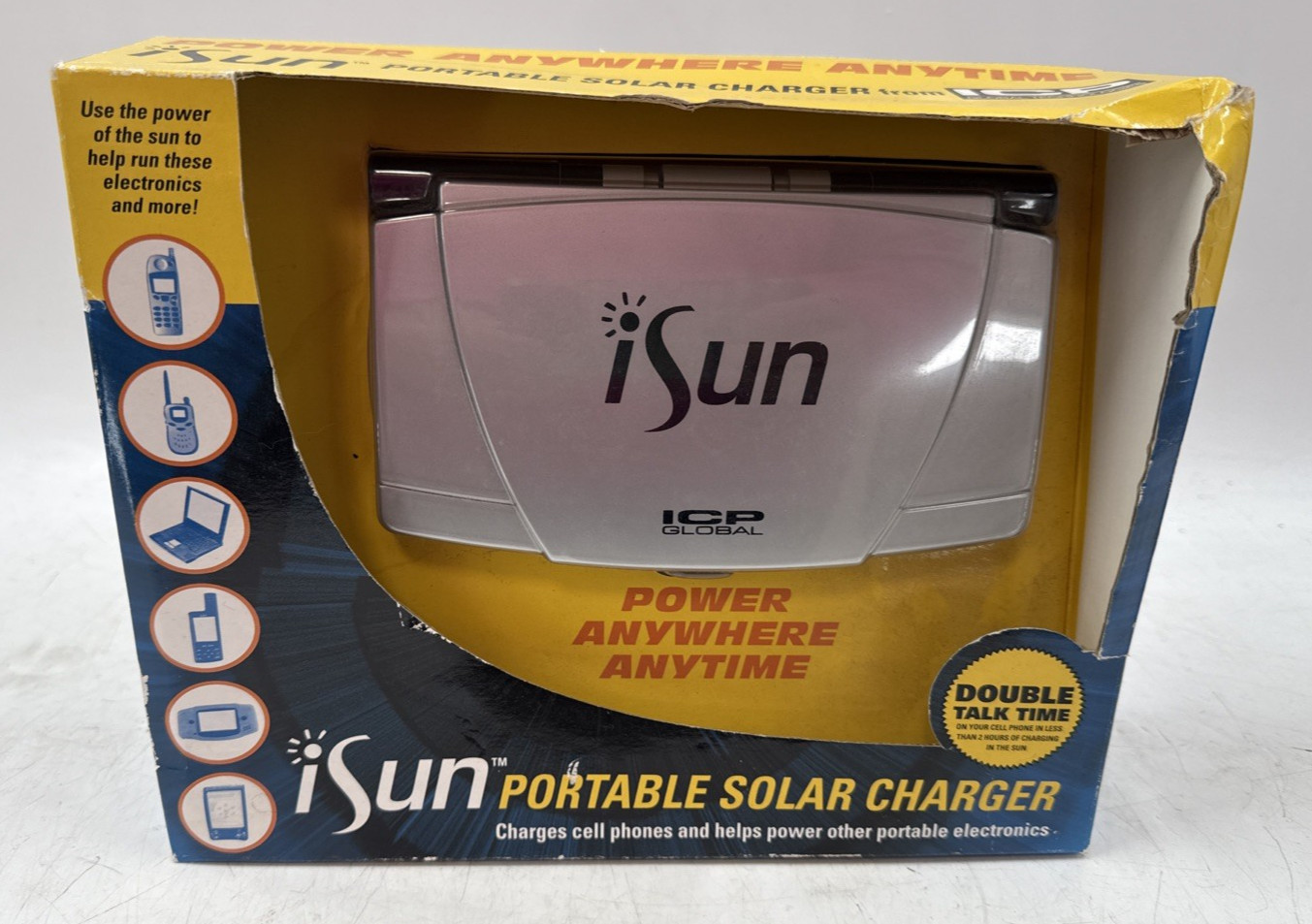 NEW iSun EXECUTIVE SILVER SOLAR PANEL CHARGER  ICP Global Technologies EB-18624