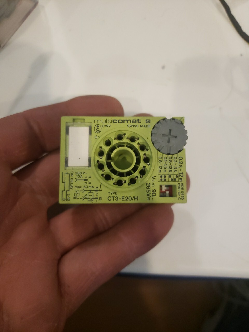 Multicomat CT3-E20/H Plug-In Relay Timer Bases