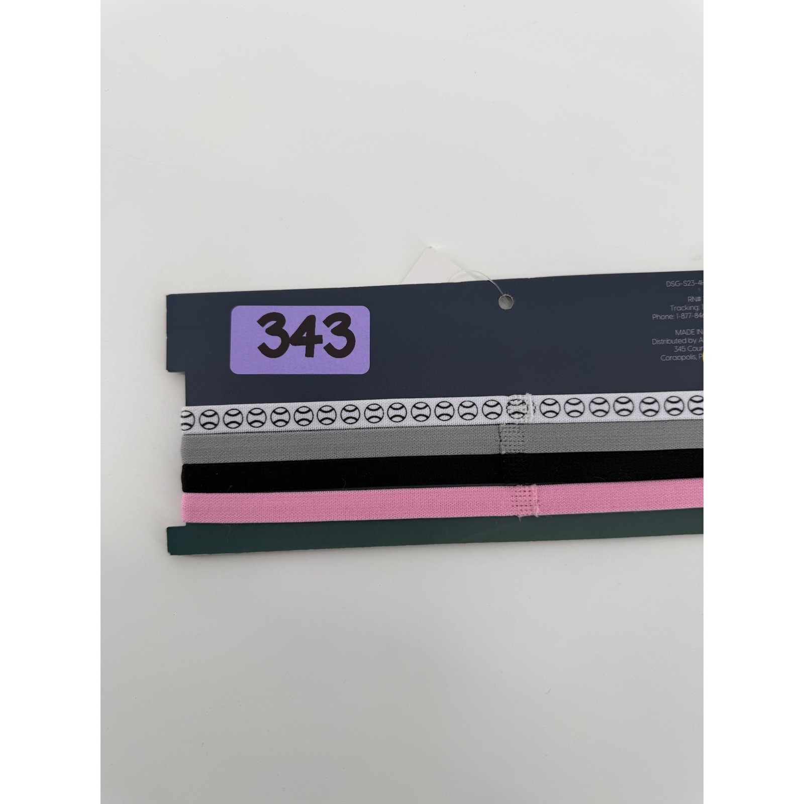DSG Elastic Softball Headbands 4 Pack Multi Color Baseball Print Athletic