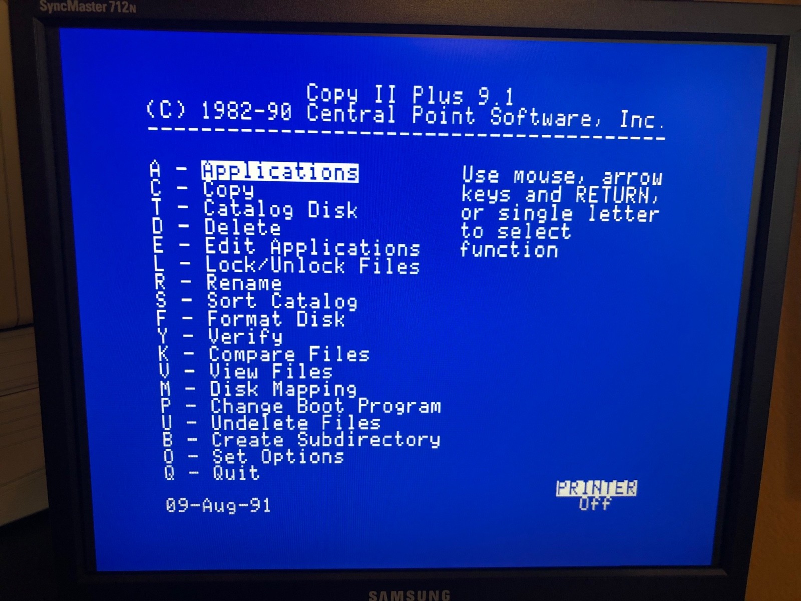Copy II Plus 9.1 3.5" Diskette / Apple II, IIe, IIc, & IIgs Computers