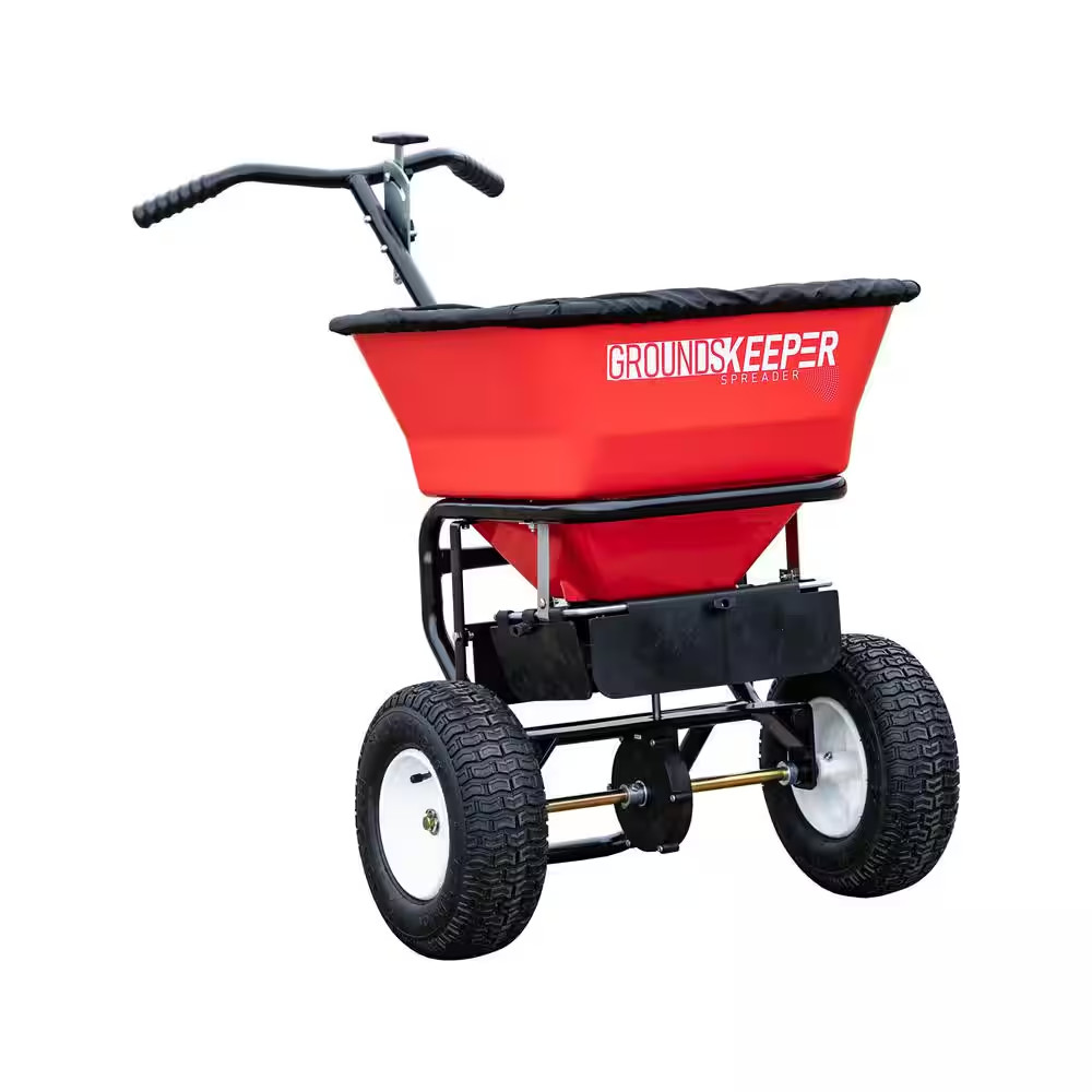100 Lbs. Capacity Grounds Keeper All-Seasons Walk behind Broadcast Spreader for