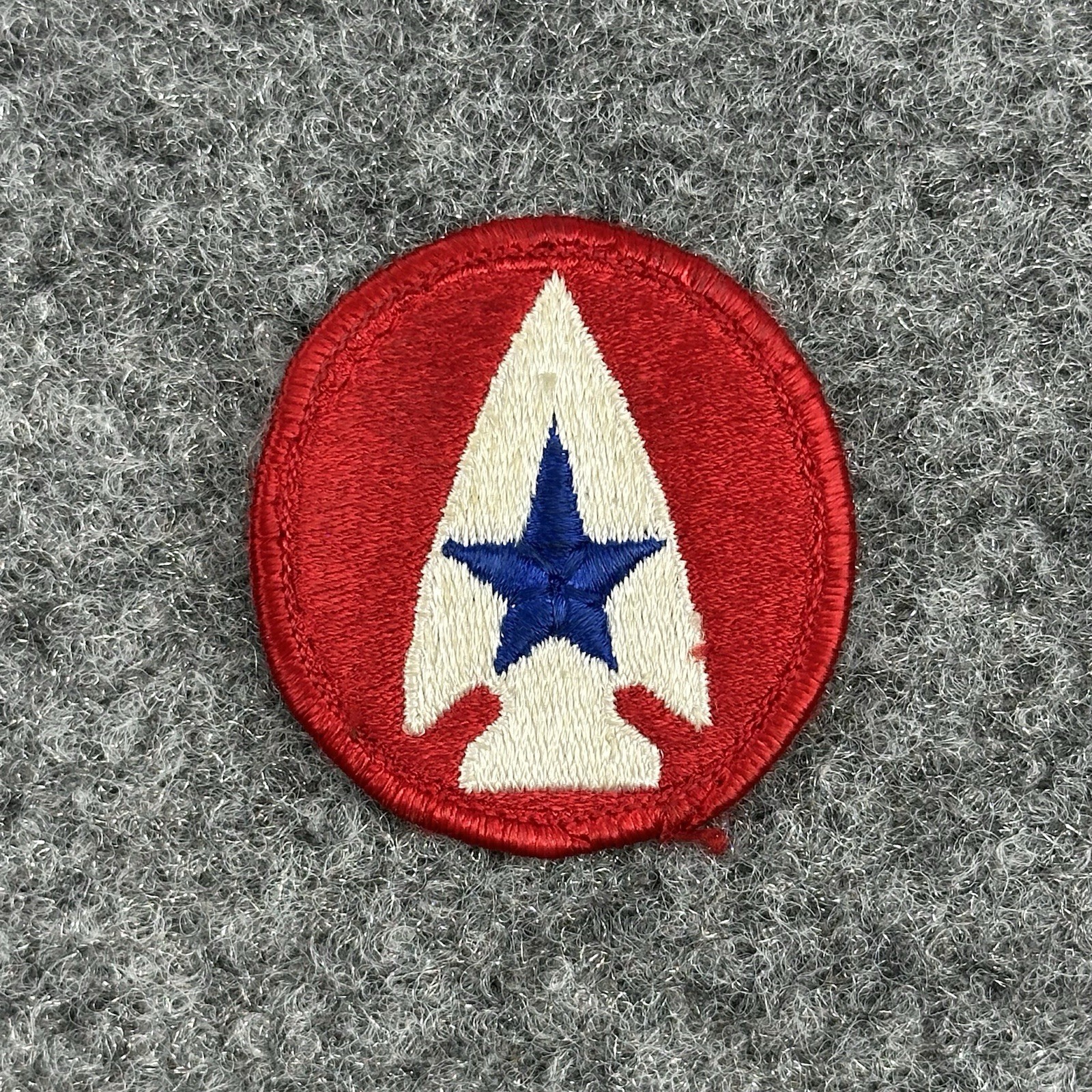 Vintage Army Combat Development Command Patch VTG WWII Red White Arrowhead Star