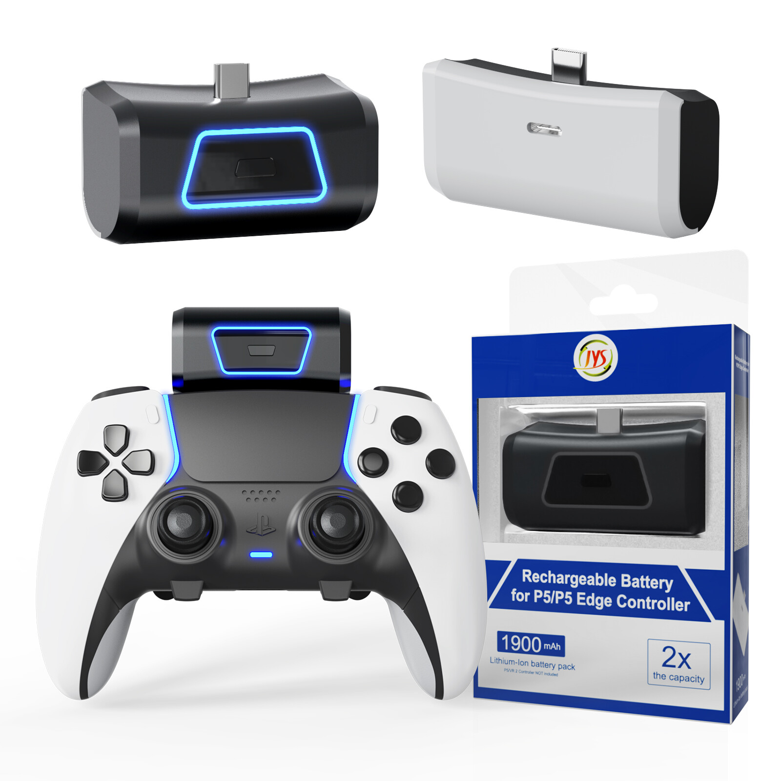 1900mAh Wireless Game Controller Charger Rechargeable Battery For PS5 Gamepad