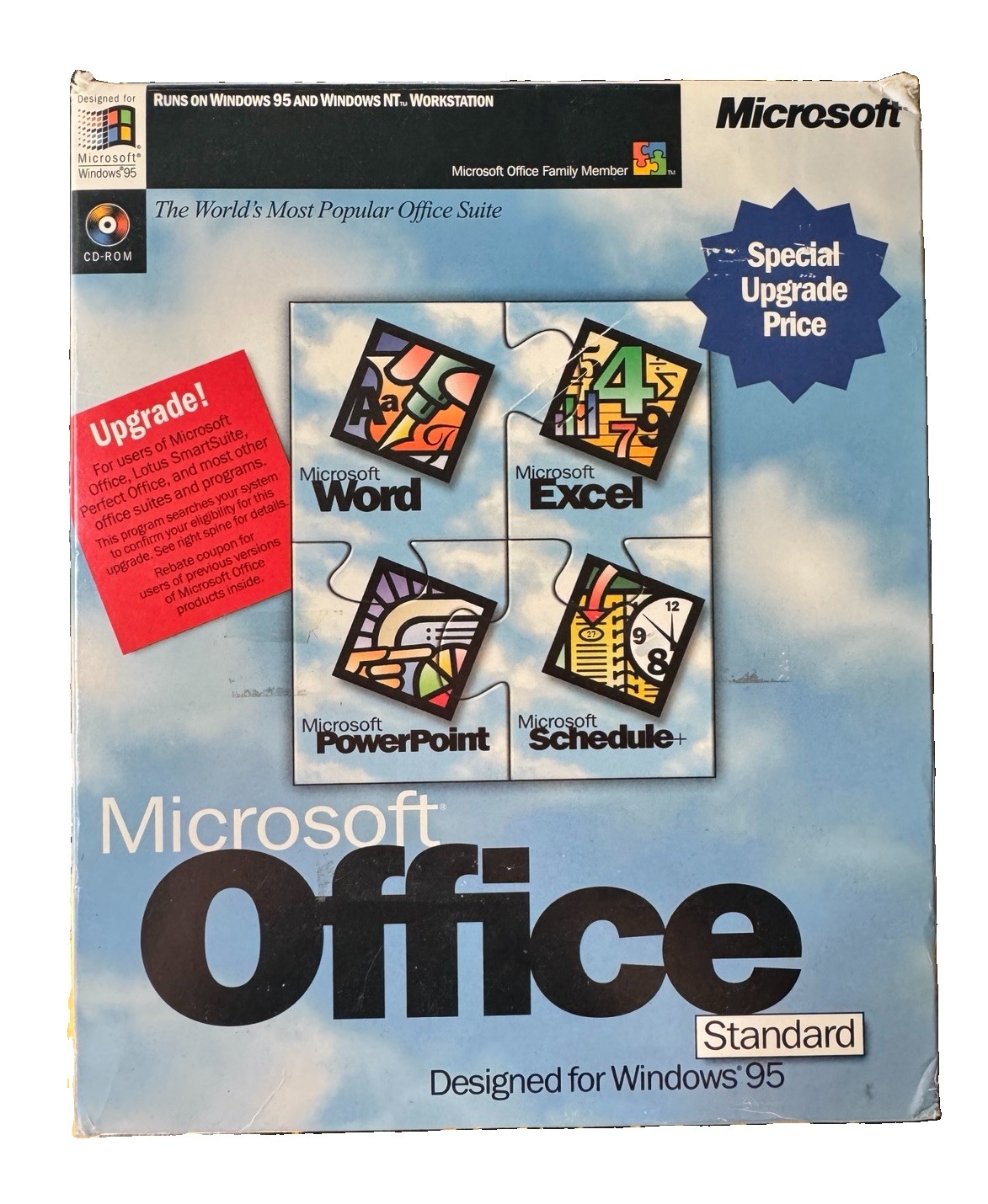 Microsoft Office Standard Windows 95  Upgrade CD-ROM 1996 PC Software