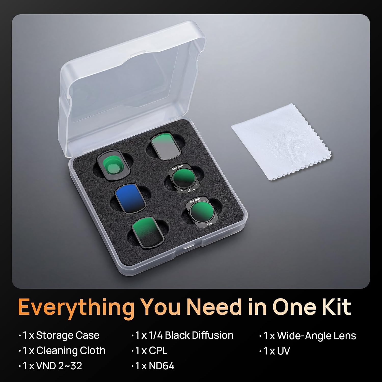 Moman Magnetic Filter Kit Cinematic Outdoor Filming For DJI Osmo Pocket 4/3