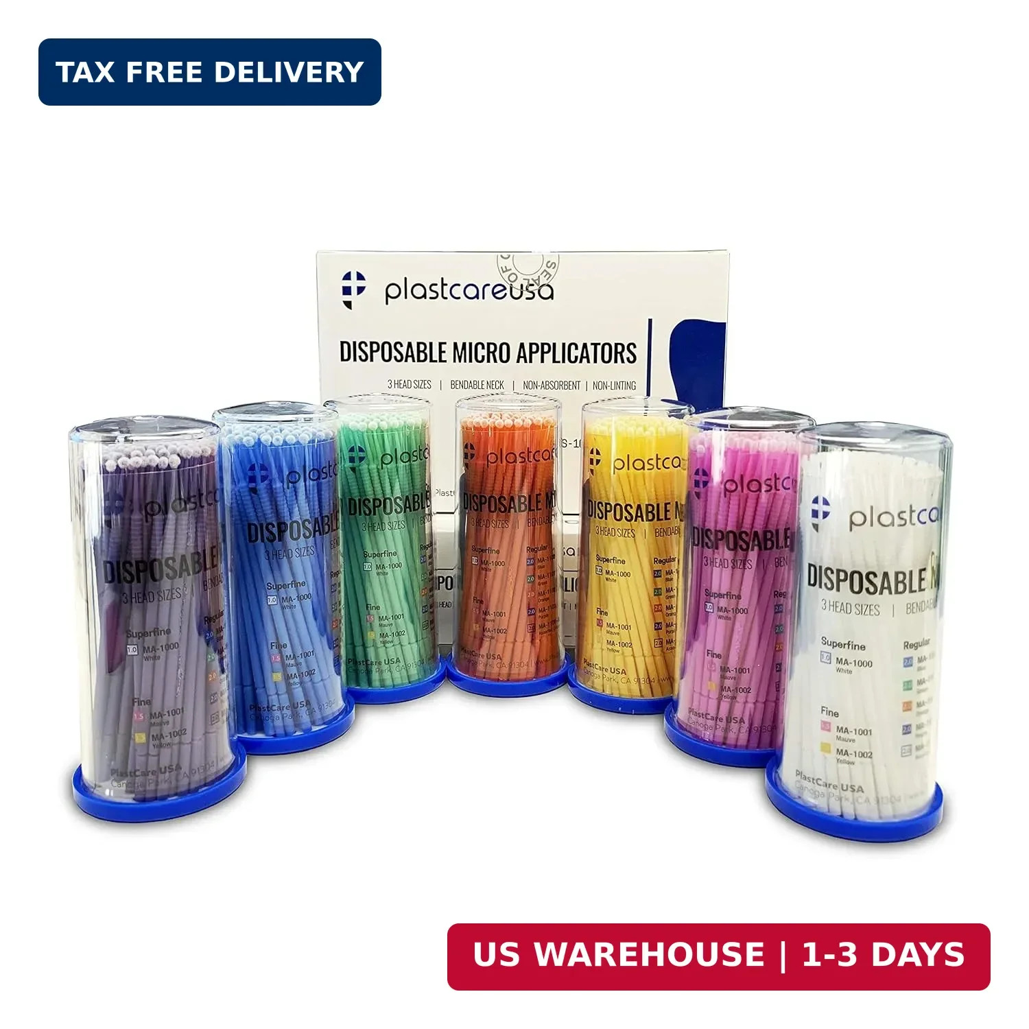 400 Fine Micro Applicator Brushes - Disposable Dental Microbrushes with Bendable