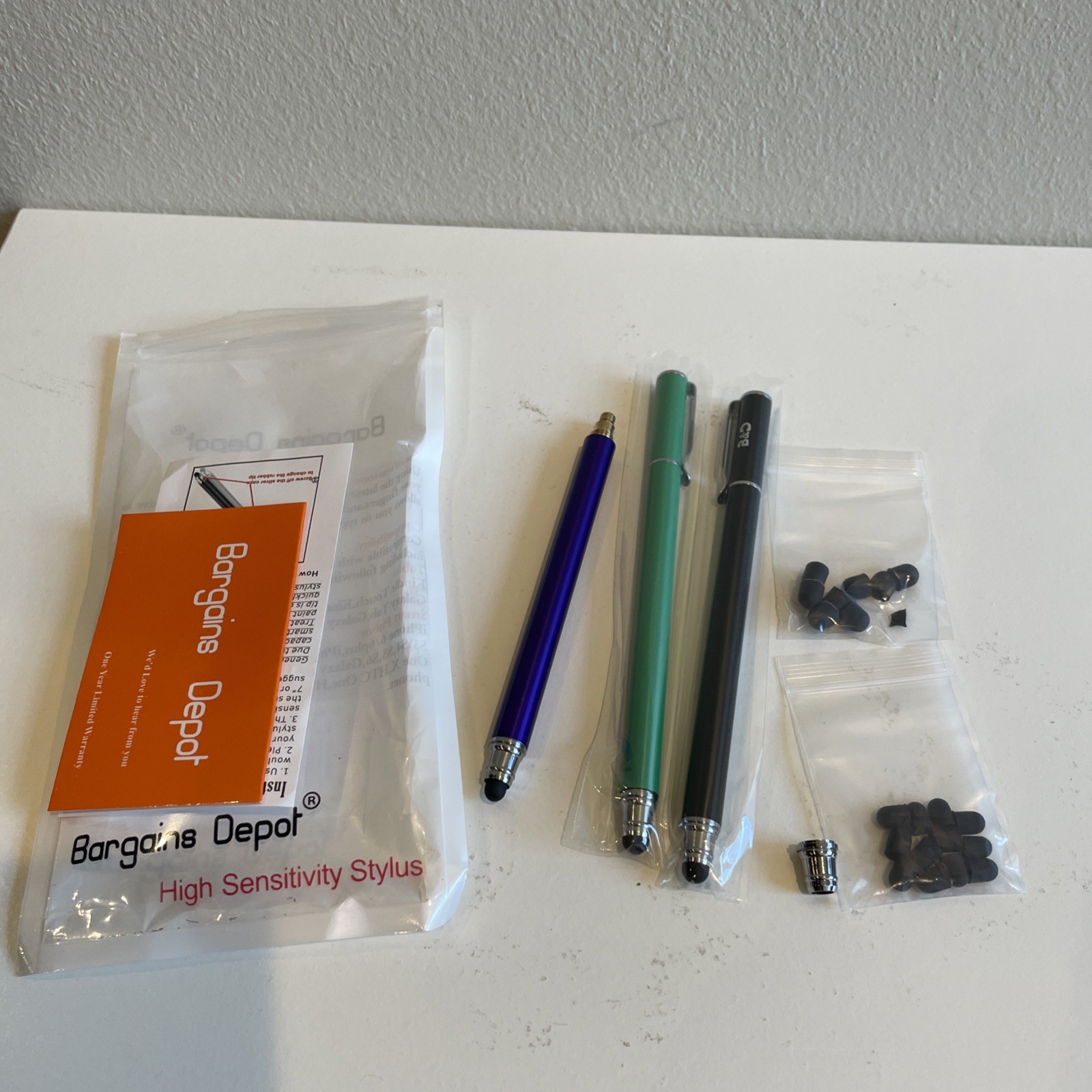 Bargains Depot High Sensitivity Stylus Universal Touch Screen Pens Pack