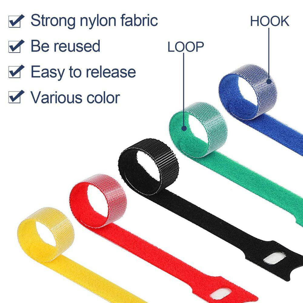 Reusable 6 In. Cable Ties Multi-Purpose Wire Cord Organizer Adjustable Managemen