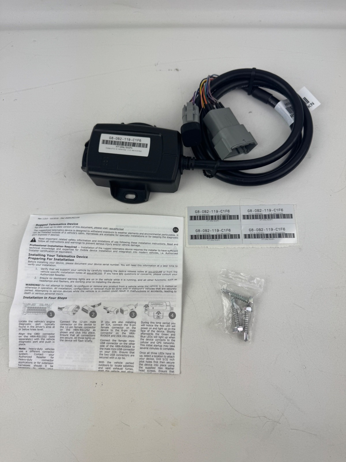 Rugged Telematics Device G8-C52-119-C239 / ATT-GR8LTEA2FN *DISCONTINUED* NO BOX