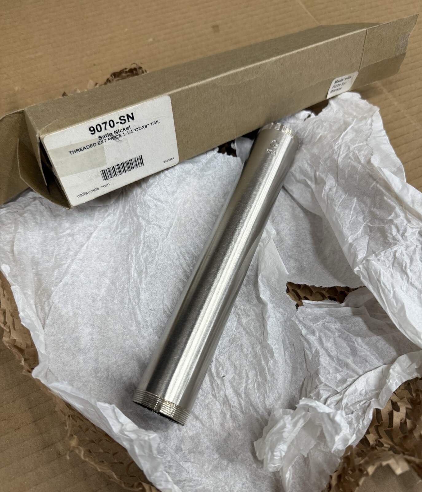 California Faucets 9070 Threaded Extension Piece - Satin Nickel