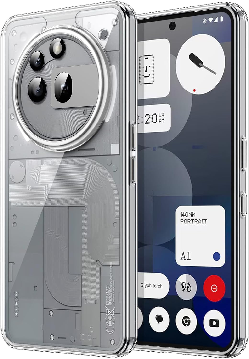 JETech Case for Nothing Phone 3a Pro, Clear