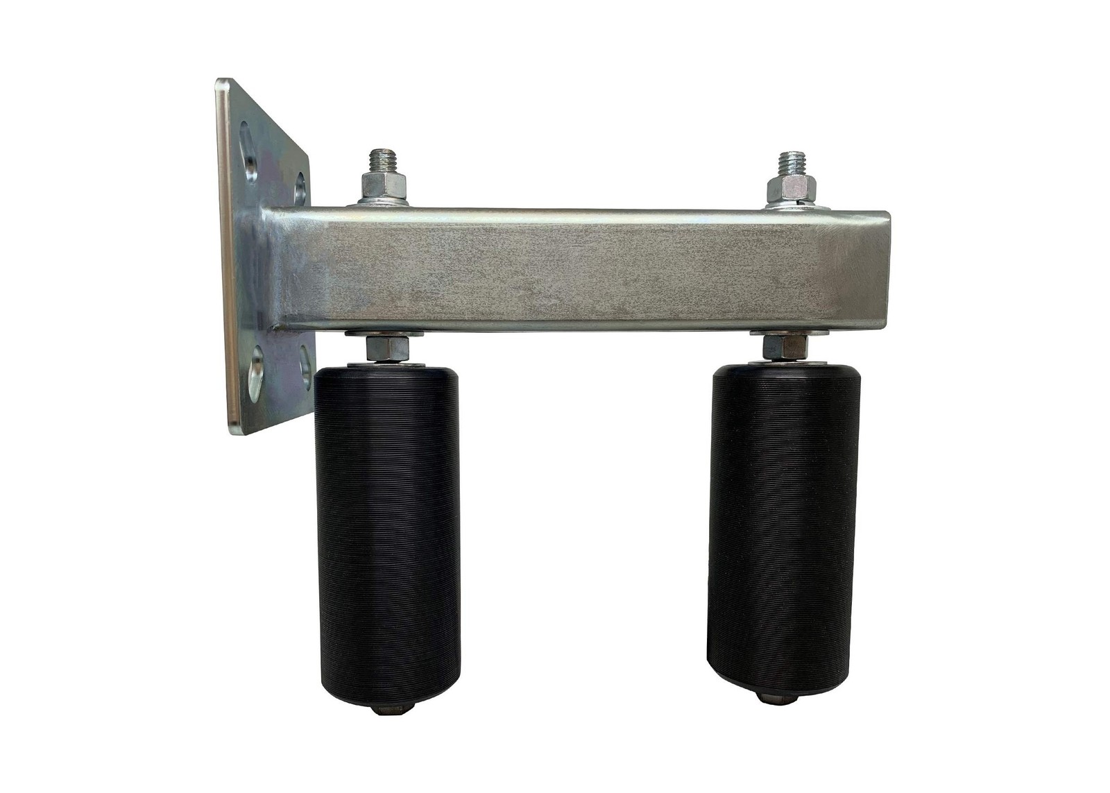 Adjustable Slide Gate Guide Rollers Upper Bolted Bracket Mount 6” Black Du