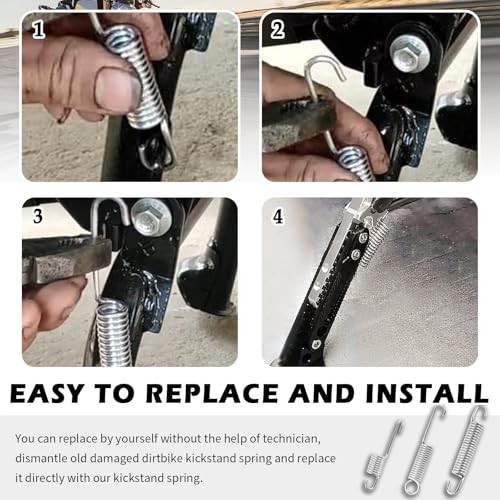 6PCS Bike Kickstand Spring Kit,Multi-Size Motorcycle Kickstand Spring Kit for