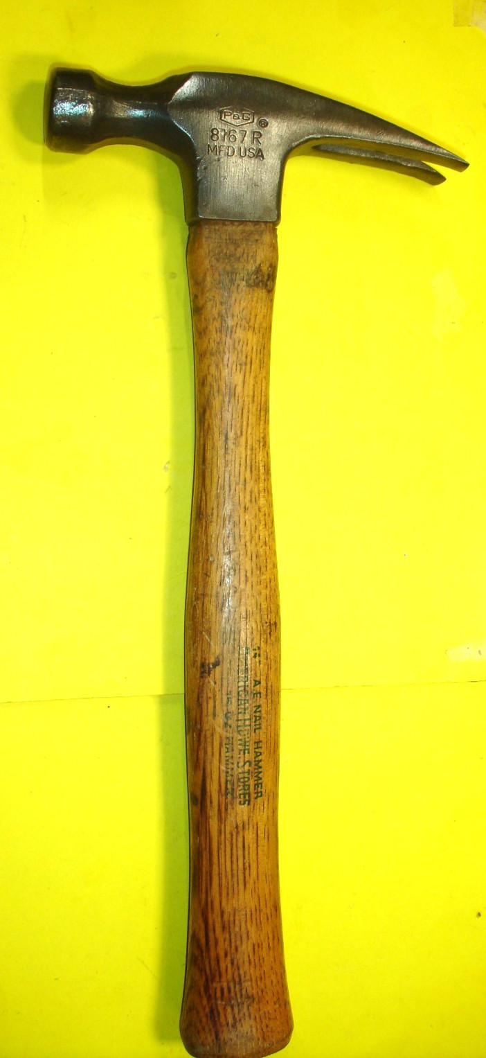 Vintage P&C 8167R  16oz Straight Frame Rip Hammer Portland OR. USA VGC Rare