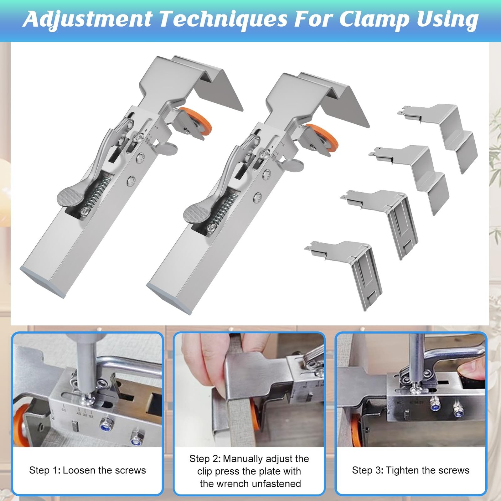 Drawer Front Installation Clamps Adjustable Drawer Fixing Clamp for Cabinet I...