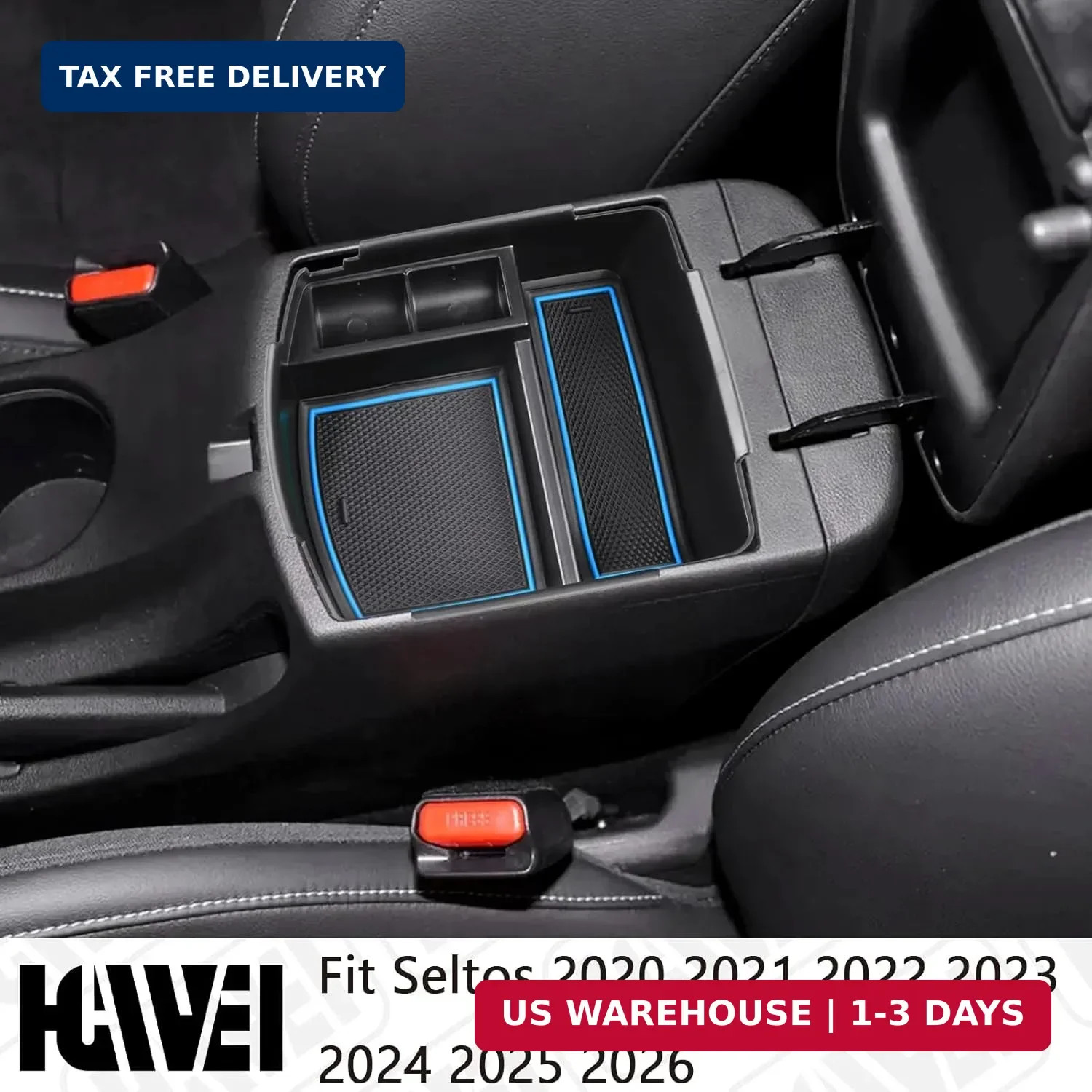 HGWEI Center Console Tray Organizer Compatible with Kia Seltos 2020 2021 2022 20