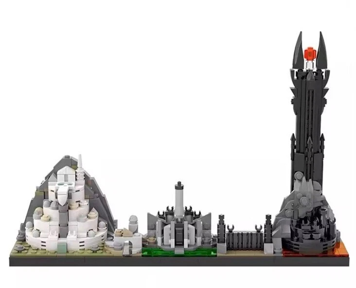 NEW Custom LOTR Minas Tirith Barad-dûr Morgul Skyline MOC Building Set