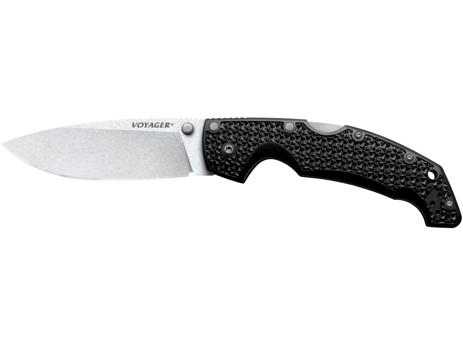 Cold Steel Voyager Pocket Knife 4" Drop Point AUS-10A Polished Blade Griv-Ex