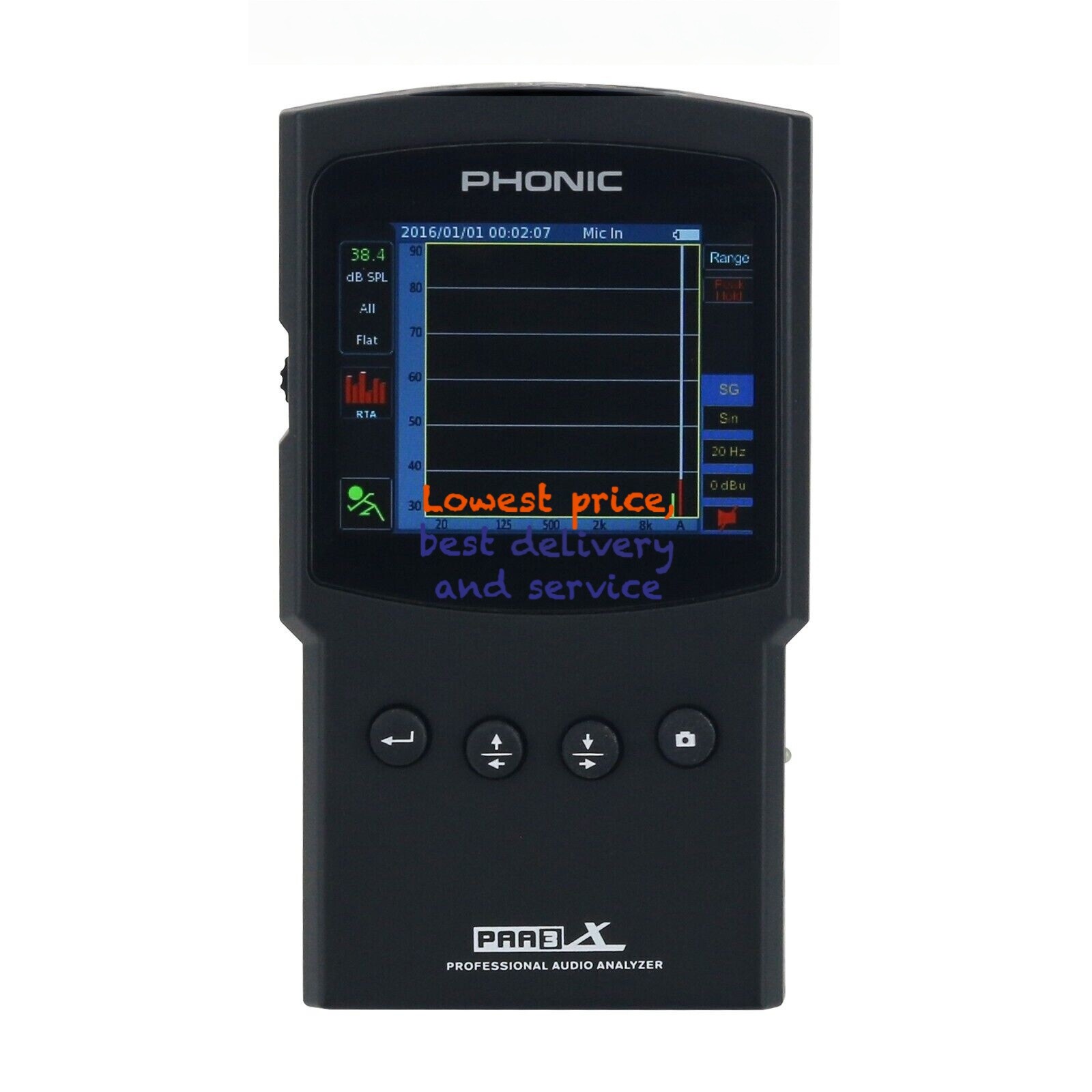 PHONIC PAA3X Audio Spectrum Analyzer Support Screenshot Balanced XLR In / Out#/