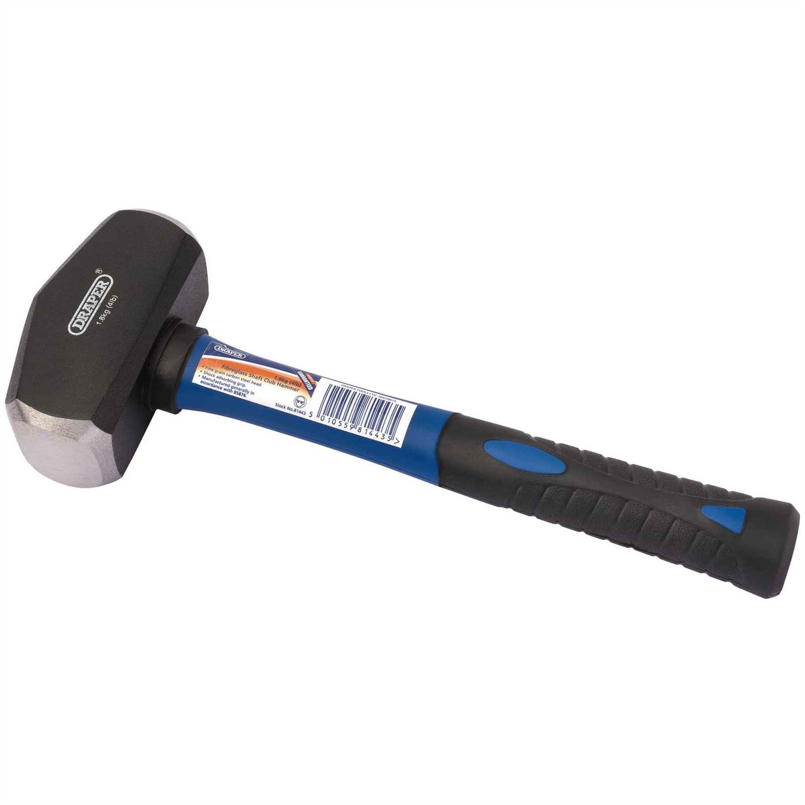 Draper 81443 Fibreglass Shaft Club Hammer 1.8kg/4lb