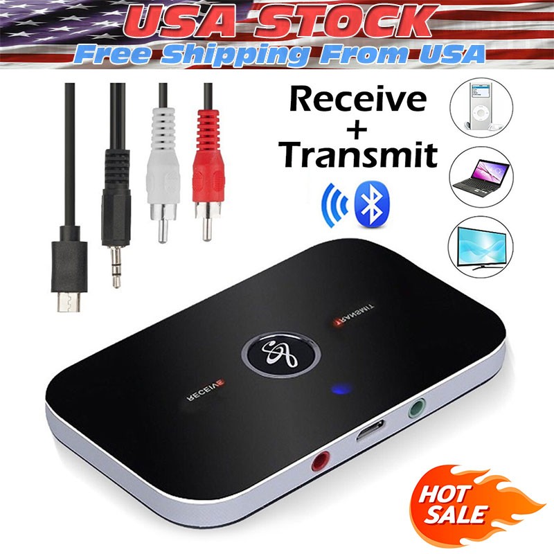 Bluetooth Transmitter & Receiver Wireless Adapter For Home stereos/speakers