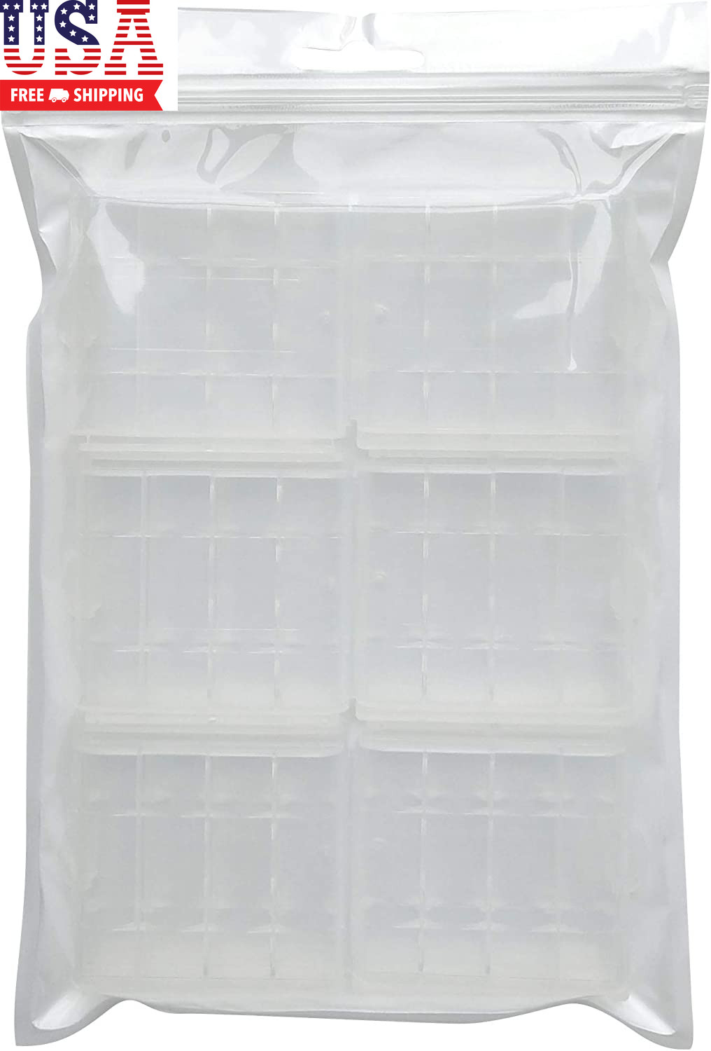 Battery Storage Case for AA/AAA, Battery Holder Box (6Pack Clear)