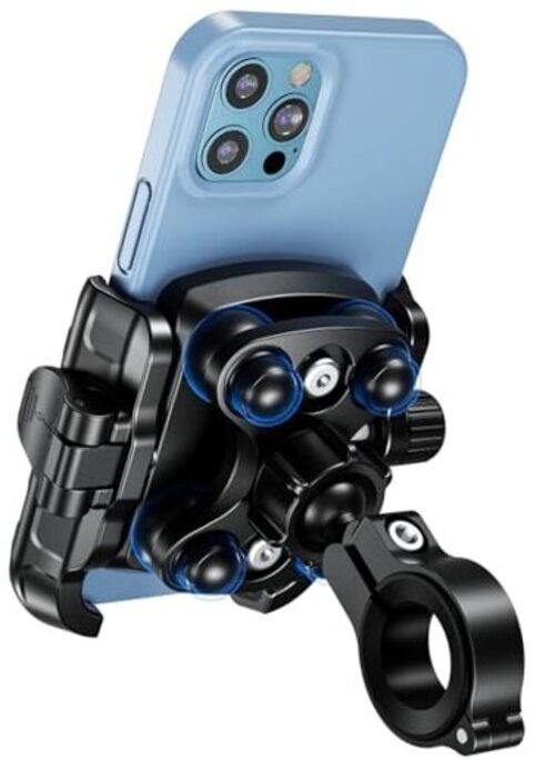 Black Vibration Absorbing Motorcycle Phone Holder - Air Mount