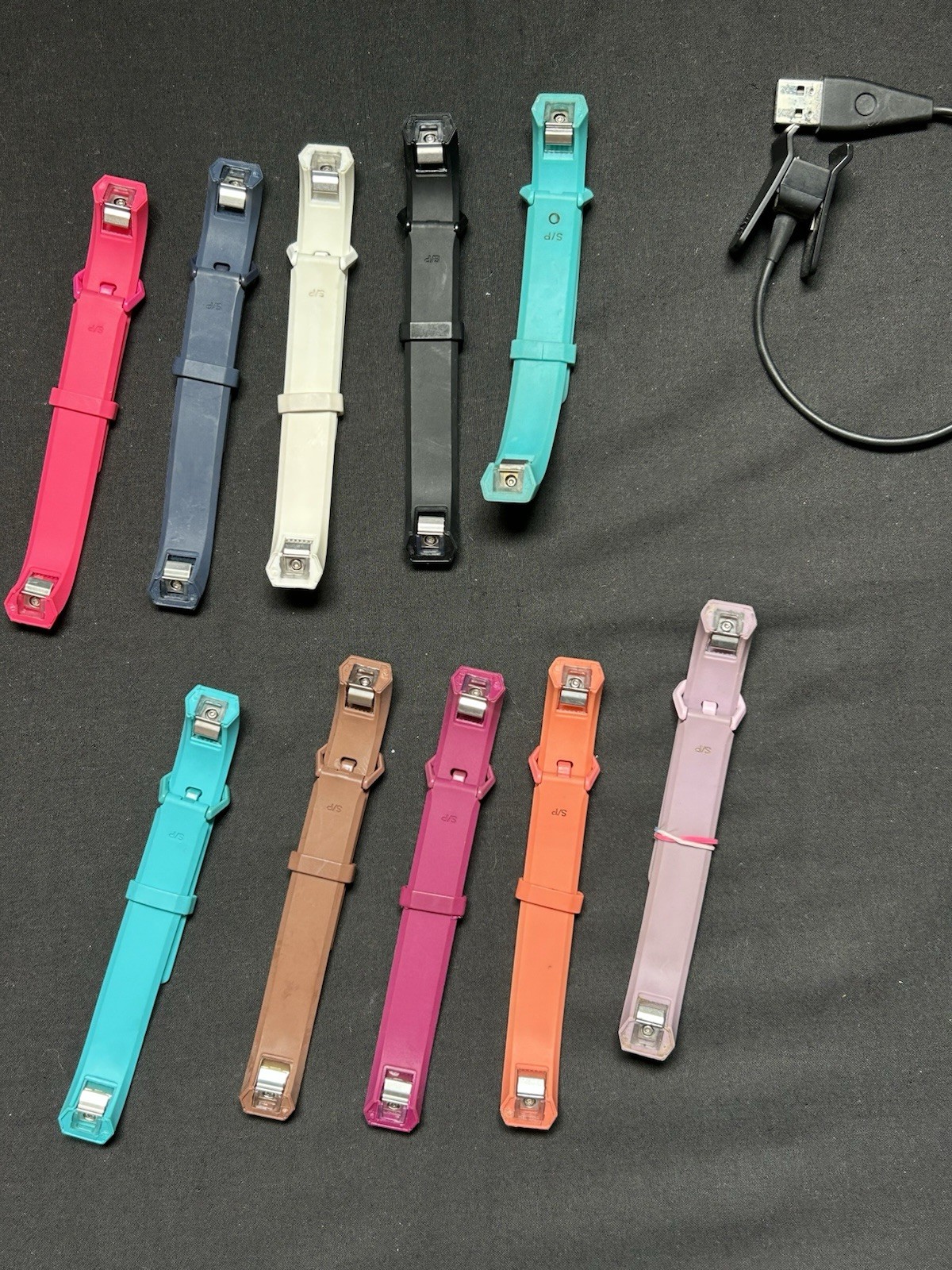 Lot of 10 Replacement Bands/USB Charger Cable for Fitbit Alta / Alta HR Multi(S)