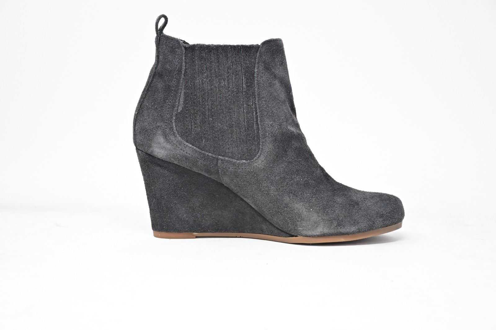Dolce Vita Petites Wedge Booties - Posie, Suede, Charcoal, Size 6