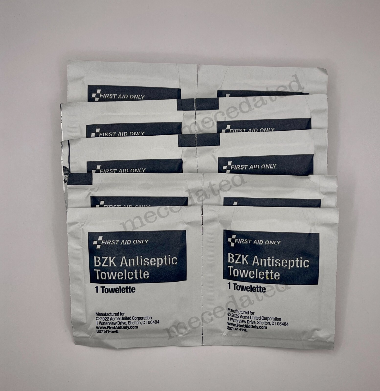 10 PACK BZK ANTISEPTIC TOWELETTES FIRST AID EMERGENCY SURVIVAL KIT REFILL OSHA