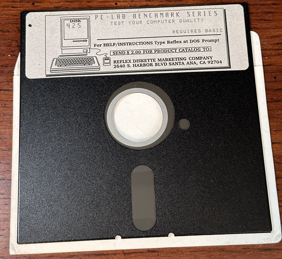 Reflex Diskette Marketing Company CPU Testing Software 2-Disk 5.25” Floppy Basic