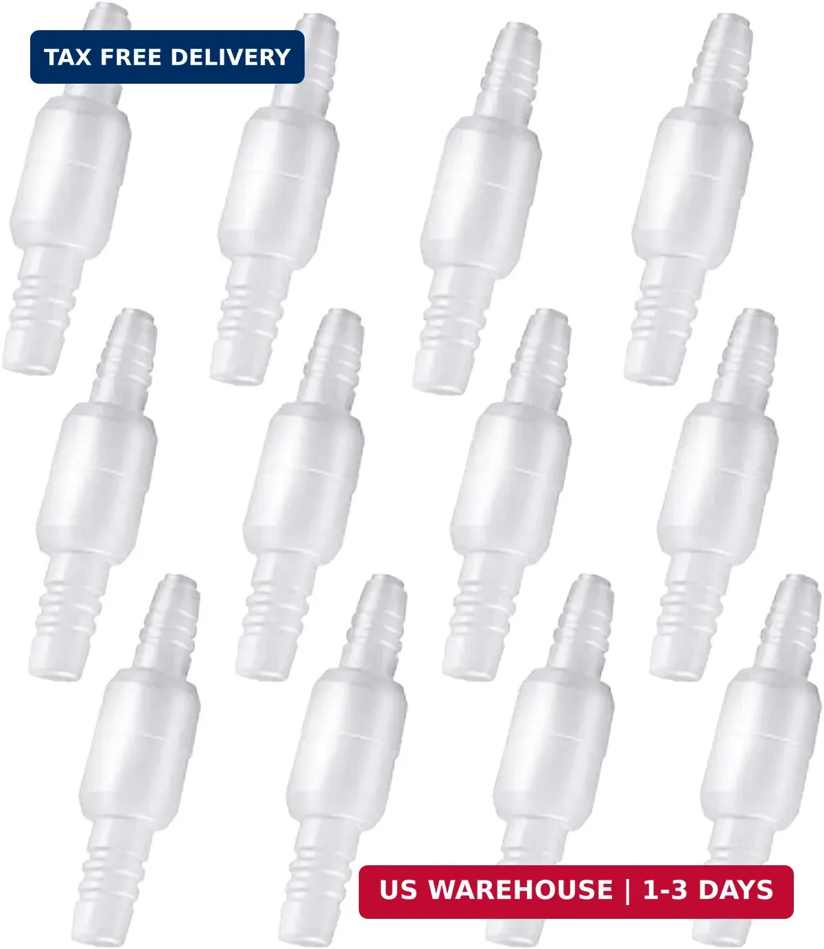 12 Pack Oxygen Tubing Connector, Oxygen Swivel Connector for Oxygen Tube