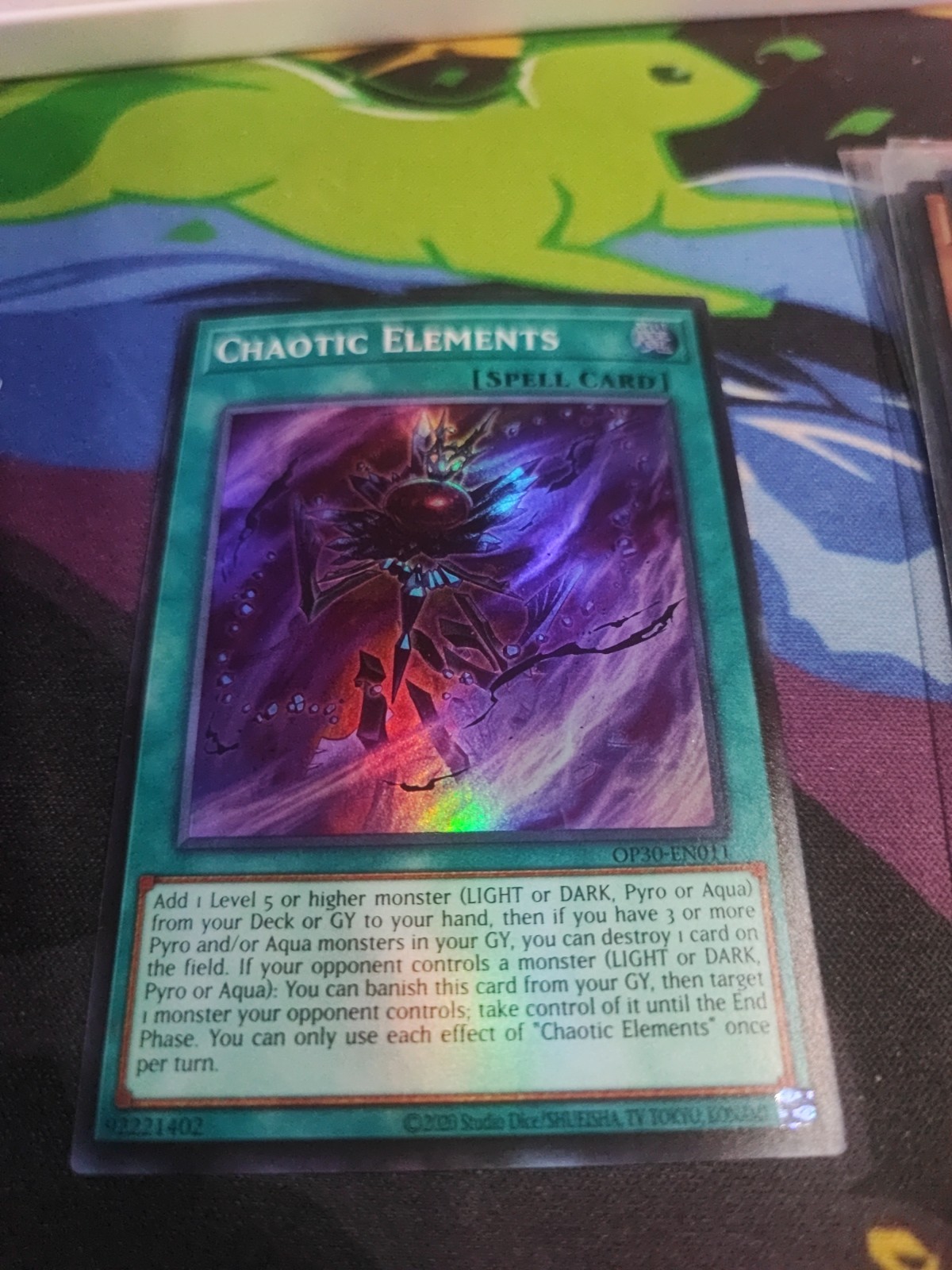 YuGiOh Chaotic Elements OP30-EN011 super rare nm in hand