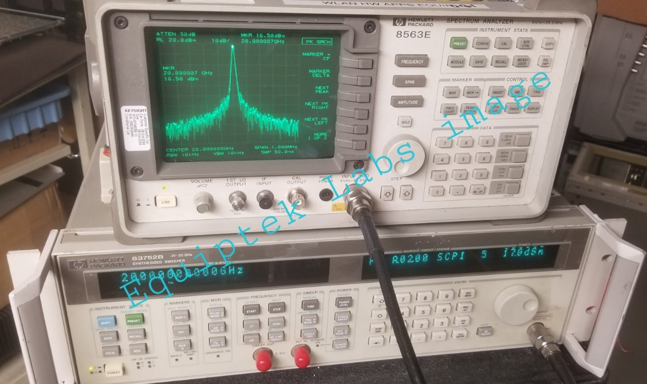 HP 83752B Synthesized RF Sweep Generator High Power TESTED! 20 GHz 17dBm 1E5 1ED