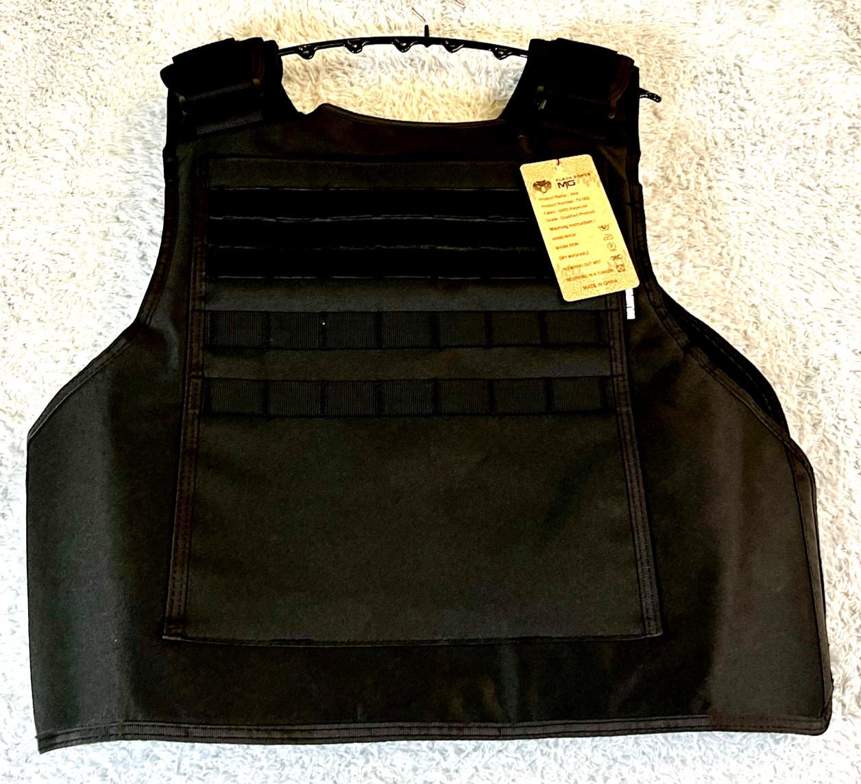 MGFLASHFORCE Tactical Vest TV-002 Black Airsoft Paintball Unisex