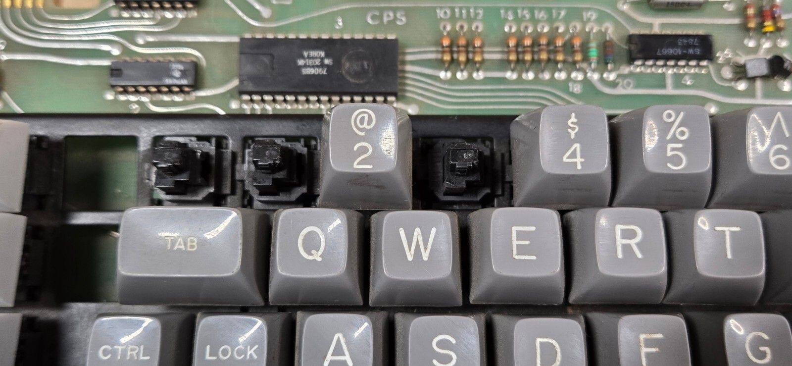Vintage Micro Switch Keyboard 75SD12-1 / 23725-02 Missing 3 Keys - Untested