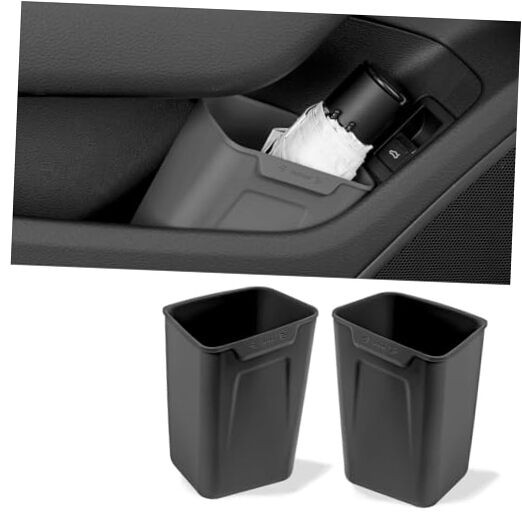 Car Interior Storage Box, Black Silicone Door Side Organizer with Umbrella