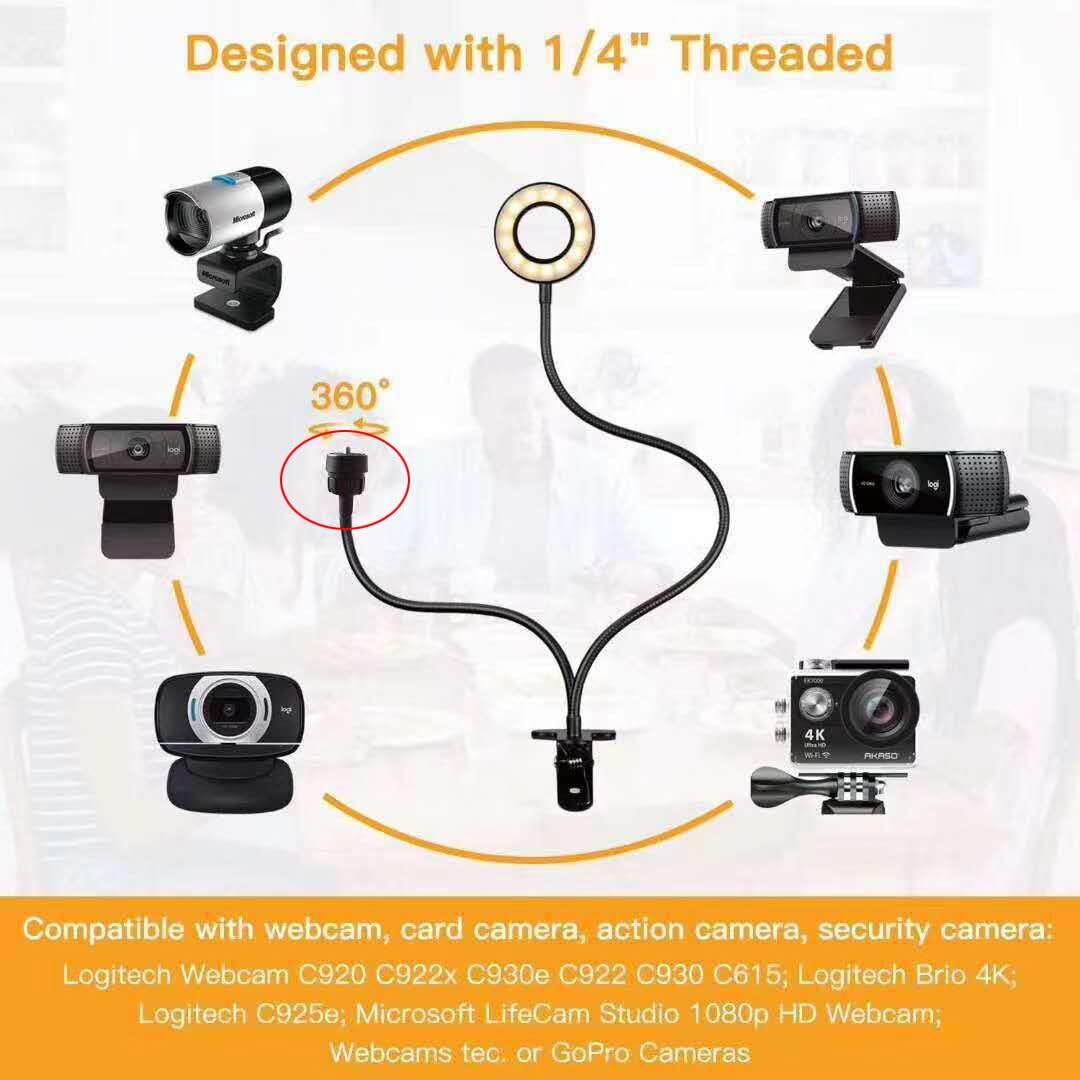 2 Pack 1/4 Screw To 17mm Ball Mount Base Mount Stand Interface Socket Joint For